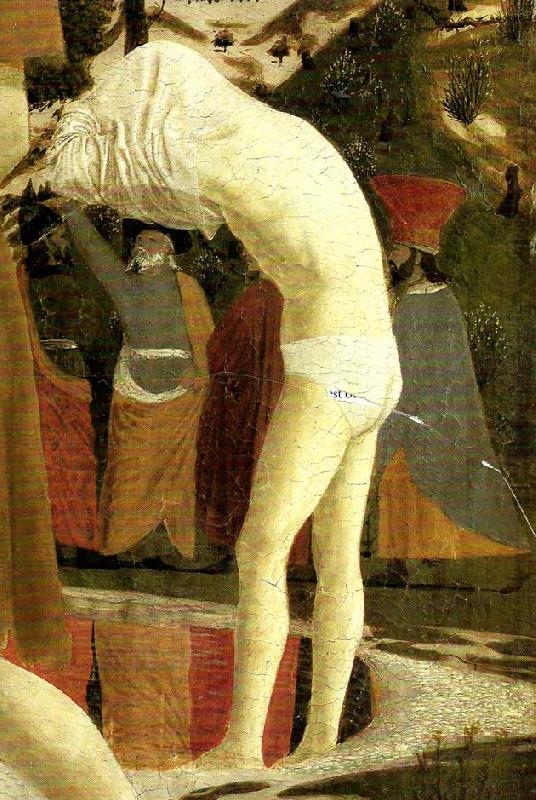 details from the baptism of chist, Piero della Francesca